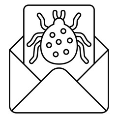 Bug mail icon in editable design