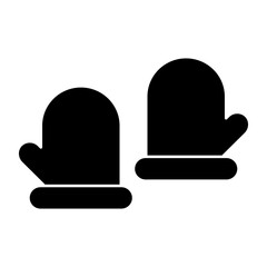 Winter hand covering accessory icon, gloves vector