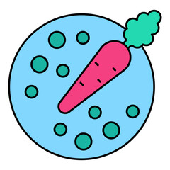 Trendy vector design of carrot