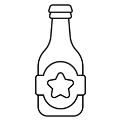 Modern design icon of wine bottle