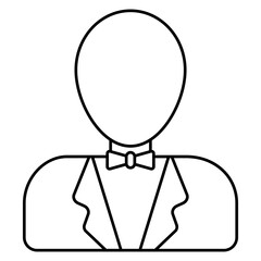 Waiter character, editable vector