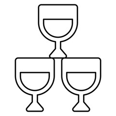 Editable design icon of glass tower