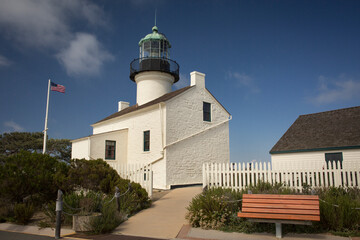 Fototapeta na wymiar The Old Point Loma Lighthouse in Cabrillo National Park