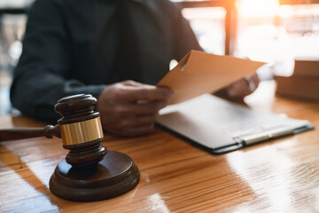 lawyer or attorney who is taking bribes reads the statute of limitations. Consultation between male...