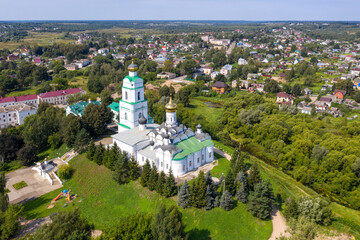 Fototapeta na wymiar Troitsky cathedral (Holy Trinity cathedral, 1674-1676) on sunny summer day. Vyazma, Smolensk Oblast, Russia.