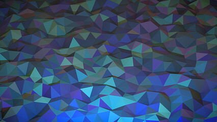 Blue and Purple Triangles, Abstract 3D Background/Landscape