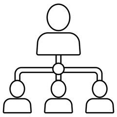 An icon design of team