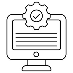 A modern design icon of system setting