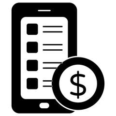 Editable design icon of mobile list