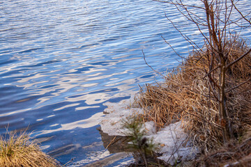 Nizhnevysky Pond on an April and sunny day behind Nizhny Tagil. 2022
Нижневыйский пруд апрельским и солнечным днем за Нижним Тагилом. 2022 год.  