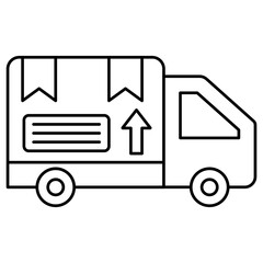 Trendy vector design of cargo van