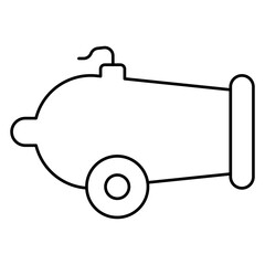 Unique design icon of cannon