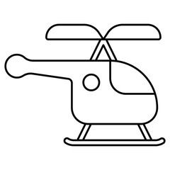 Editable design icon of military helicopter