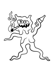 Rauchen Trinken Schleimmonster 
