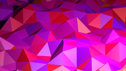 Red Triangles, Abstract 3D Background/Landscape