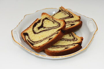 Cozonac, Romanian traditional Sponge Cake with cocoa
