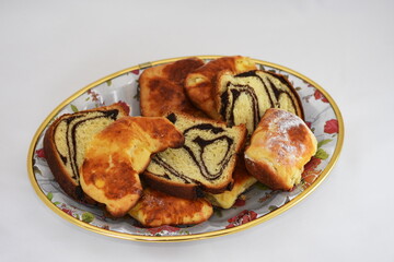Cozonac, Romanian traditional Sponge Cake with cocoa