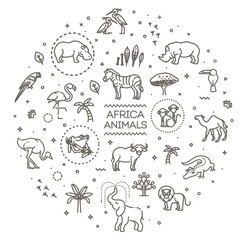 Banner. African animals