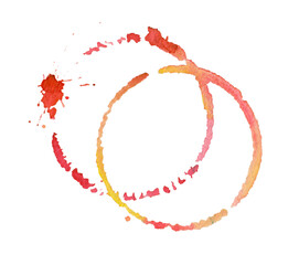 red abstract watercolor background circle
