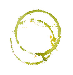 Watercolor paint circle isolated on white background
