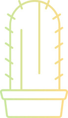 Cactus outline gradient icon