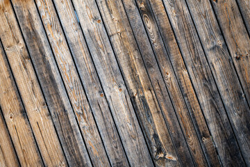 Fototapeta premium Close up of old planks. Old wood background.