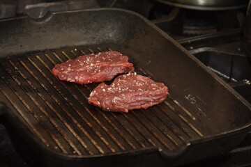 raw pork prepared for grilling