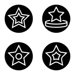 Stars1sg Flat Icon Set Isolated On White Background