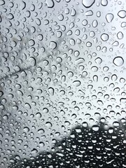 water drops on glass