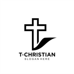 Cross logo or icon design for christian community