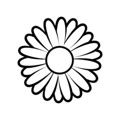 Cute vector daisy logo, simple icon