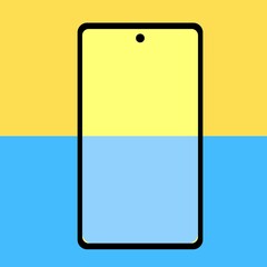 phone with flag of ukraine illustration