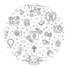 Christianity banner. Religion illustration