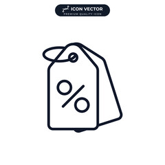 discount coupon icon symbol template for graphic and web design collection logo vector illustration