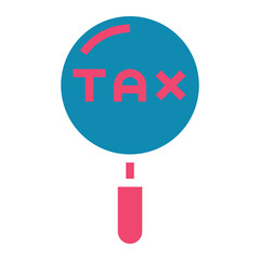 Search tax icon vector illustration
