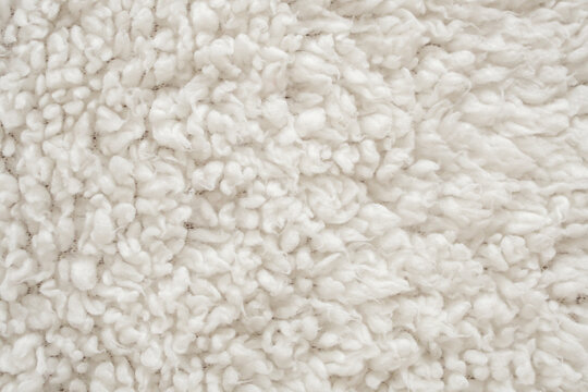 White fluffy fur fabric wool texture background