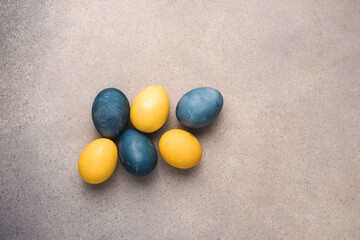  eggs dyed for Easter