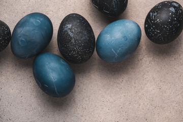  eggs dyed for Easter