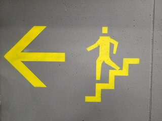 Stairs Sign in an Underground Parking Lot