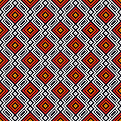 Ethnic, tribal seamless surface pattern. Repeated diamonds and rhombuses motif. Folk background. Folkloric wallpaper. Geometric ornament. Geo digital paper, textile print. Vector art