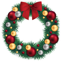 Fototapeta na wymiar beautiful christmas wreath sign icon 