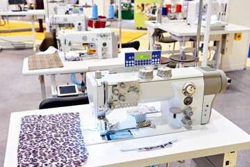 Sewing machines in workshop