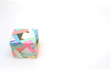 Origami modular paper cube