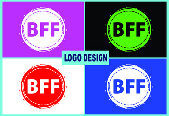 BFF letter new logo and icon design template