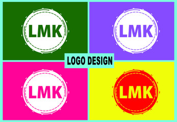 LMK letter new logo and icon design template