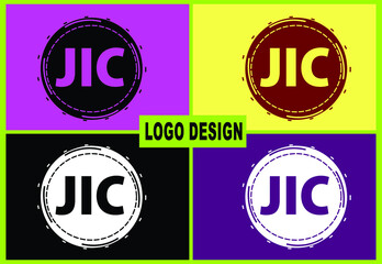 JIC letter new logo and icon design template