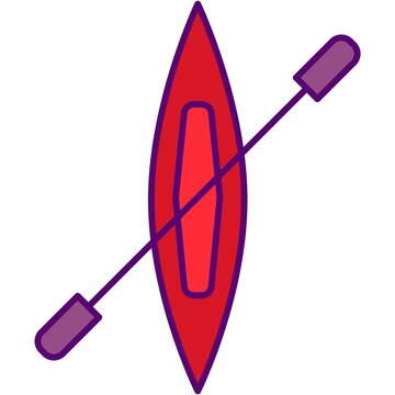 recommend clip art: Boat vector icon, line canoe kayak illustration