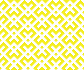 Abstract geometric pattern. A seamless vector background. White and yellow ornament. Graphic modern pattern. Simple lattice graphic design