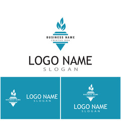 Torch  Logo Template vector symbol illustration design