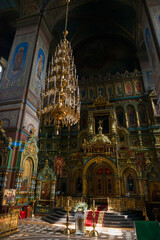 Interior of the Cathedral of the Ascension of the Lord in the city of Yelets, Lipetsk region